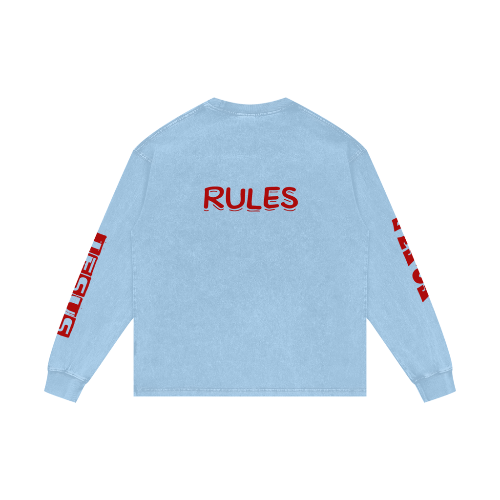 Acid Wash Oversize Long Sleeve T-Shirt