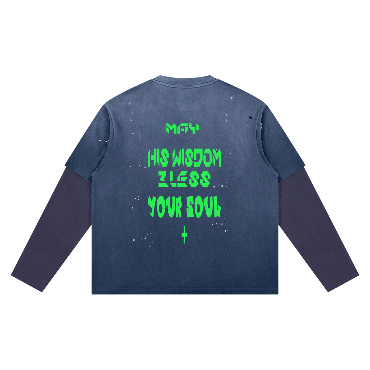 Unisex Vintage Wash Distressed Layer T-Shirt