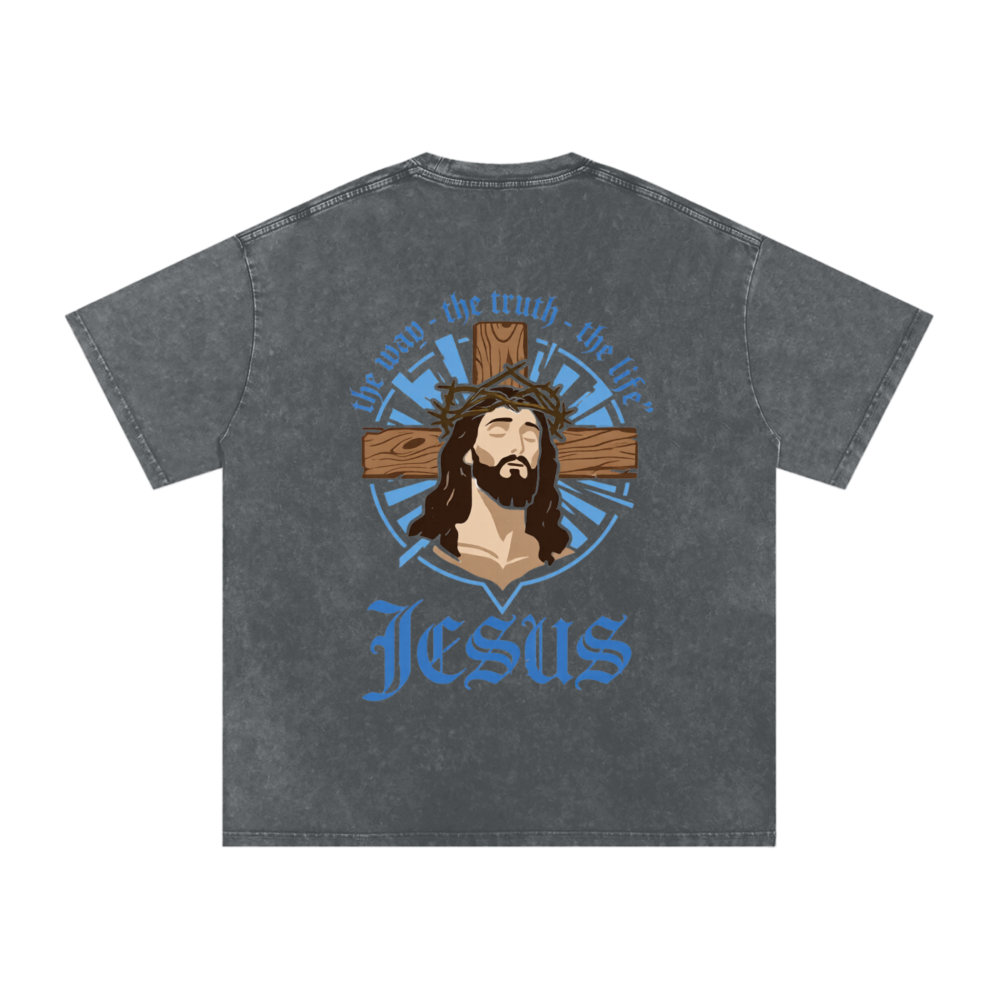 Snow Washed Oversized Cotton T-Shirt