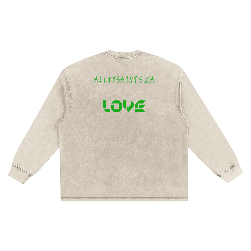 Snow Washed Frayed Edge T-Shirt