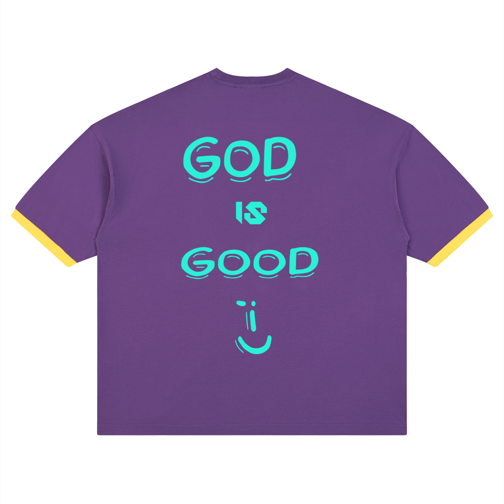 Unisex Color Block Drop Shoulder T-Shirt