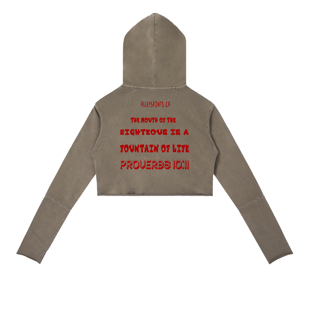 Vintage Washed Raw Edge Hoodie