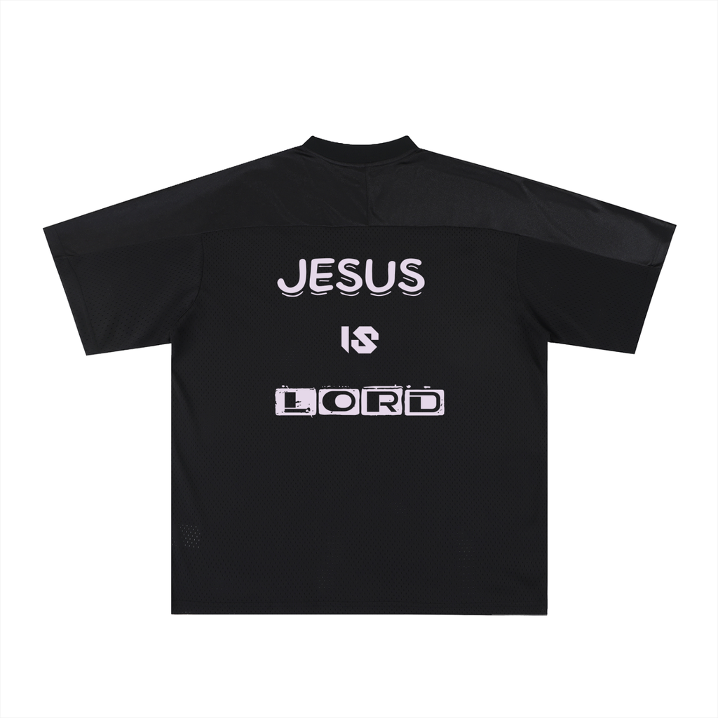 Oversized Mesh V-Neck Soccer Jersey