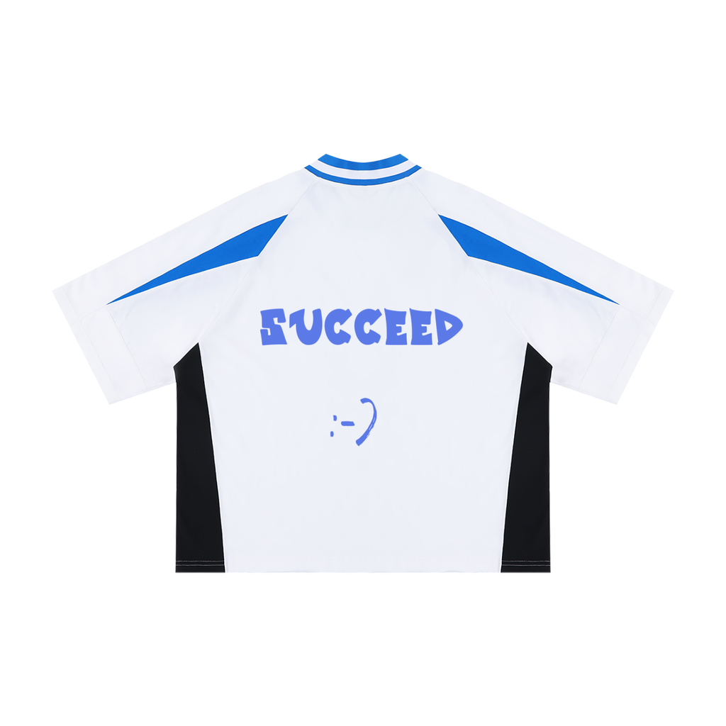 Unisex Oversized Color Block V-Neck T-Shirt