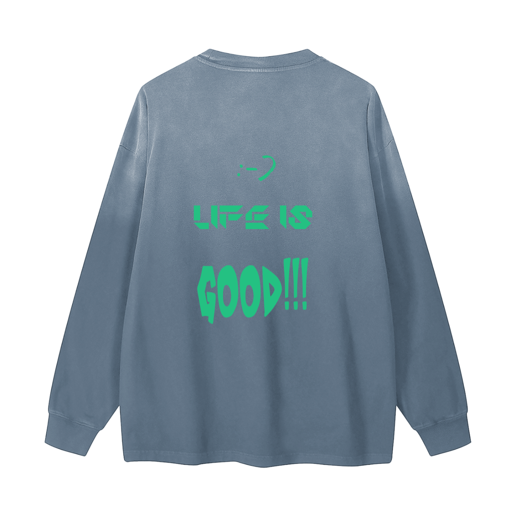 Gradient Washed Long Sleeve T-Shirt