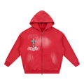Sunfade Two-way Zipper Boxy Fleece Hoodie