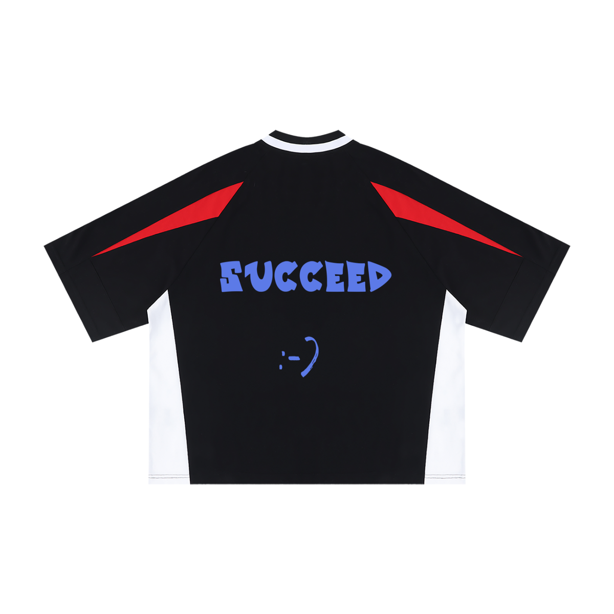 Unisex Oversized Color Block V-Neck T-Shirt