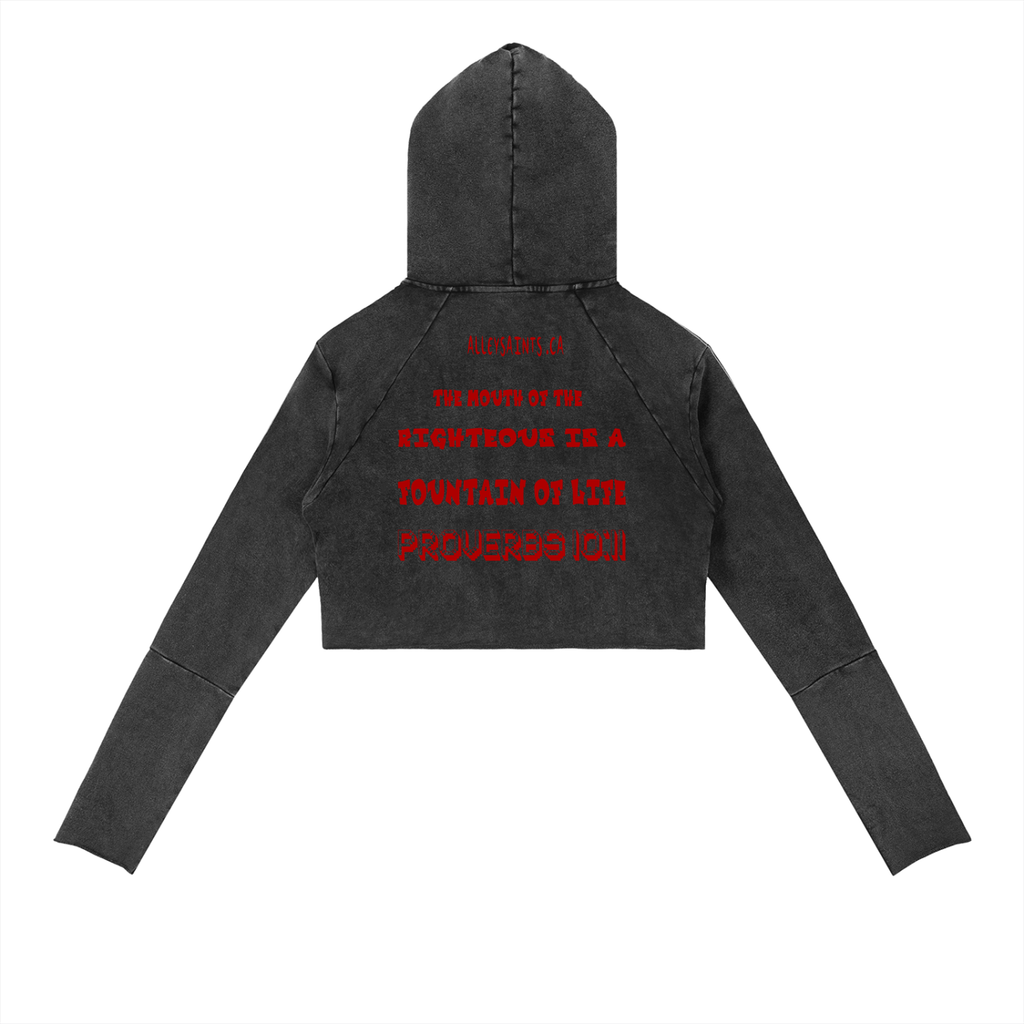 Vintage Washed Raw Edge Hoodie