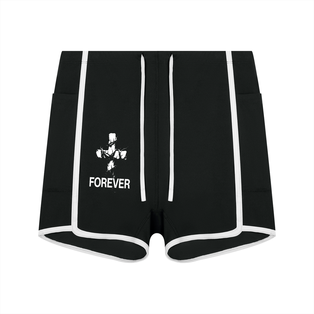 Women's High Rise Color Block Yoga Shorts