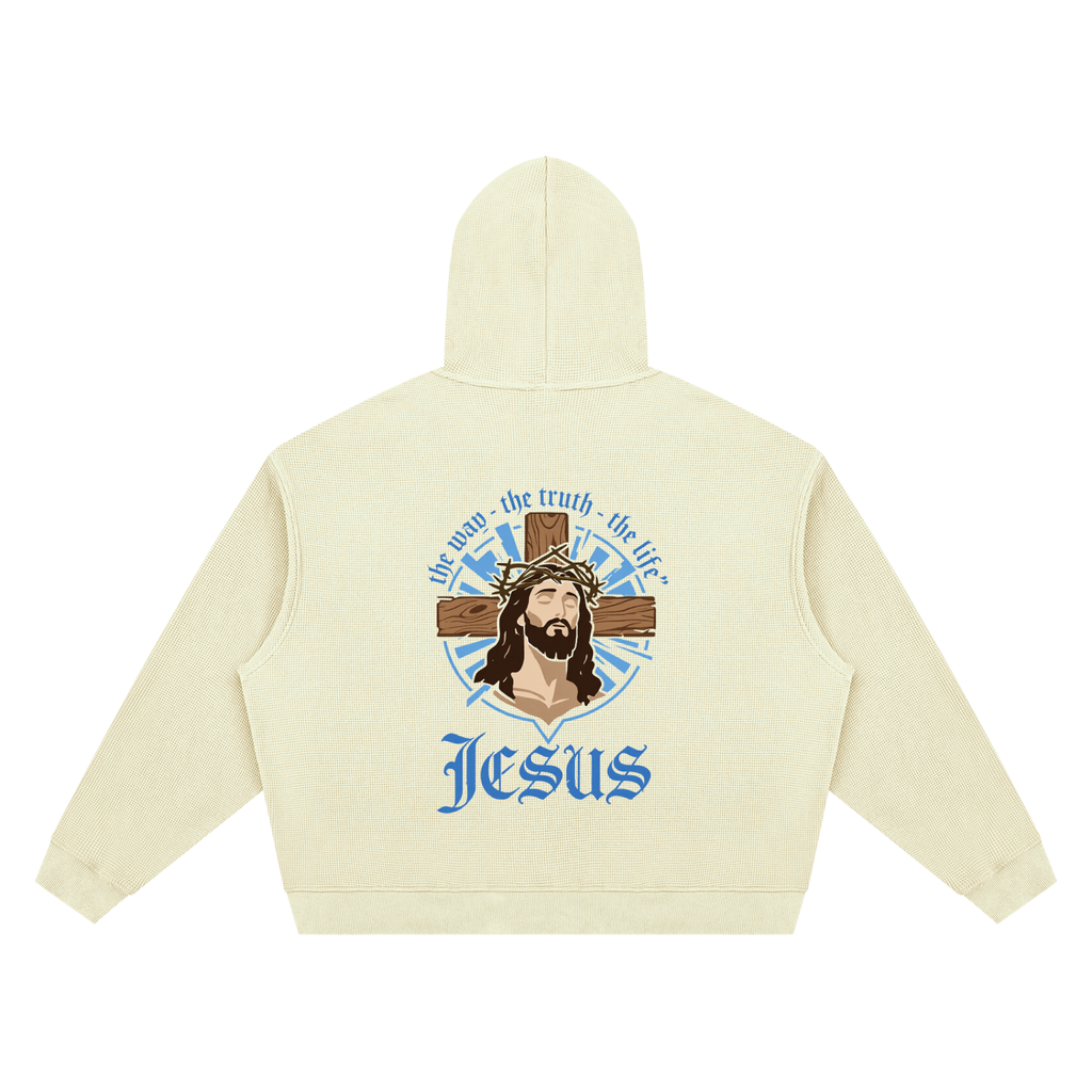Unisex Waffle Boxy Hoodie
