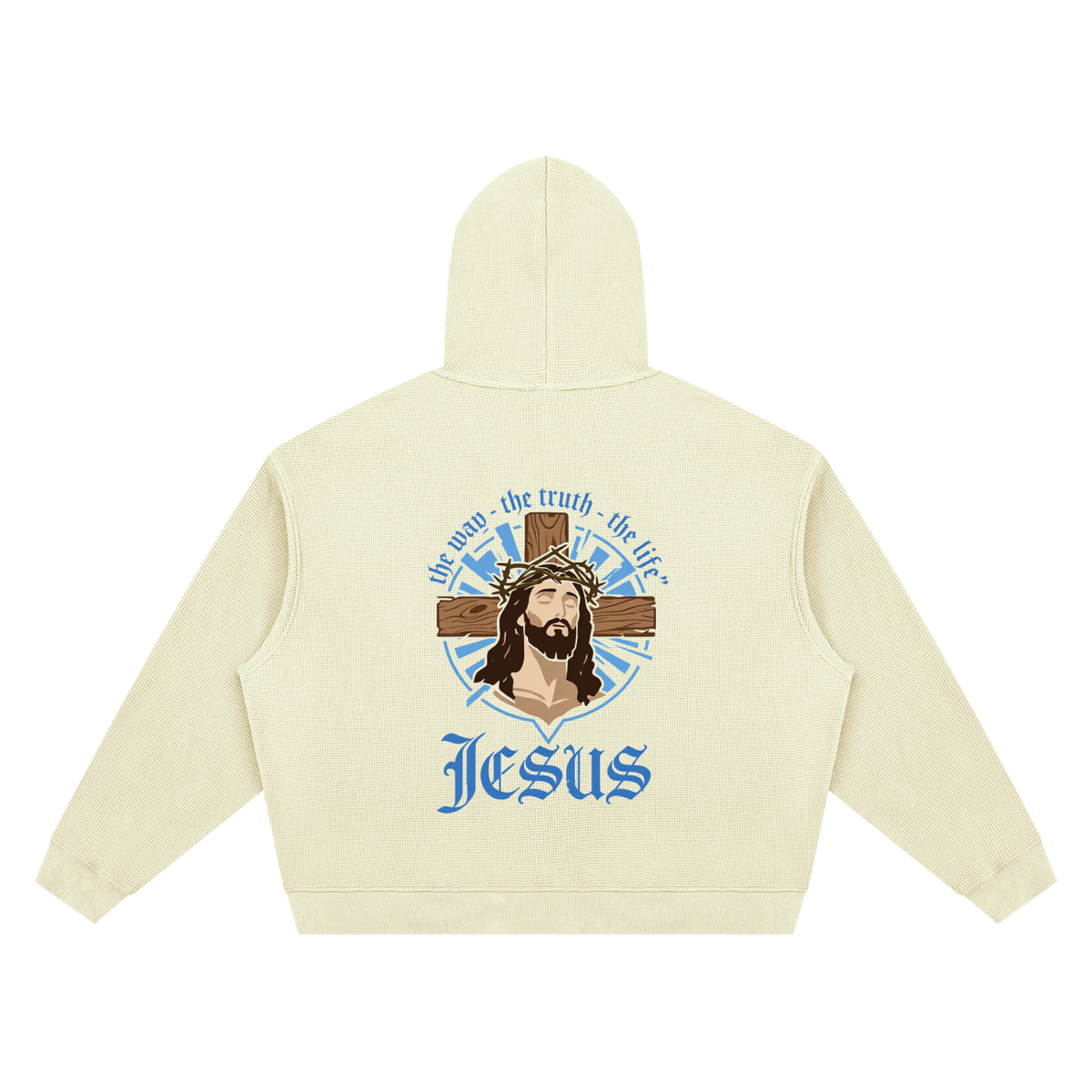 Unisex Waffle Boxy Hoodie