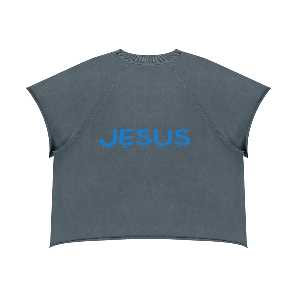 Unisex Vintage Wash Raw Edge Boxy T-Shirt