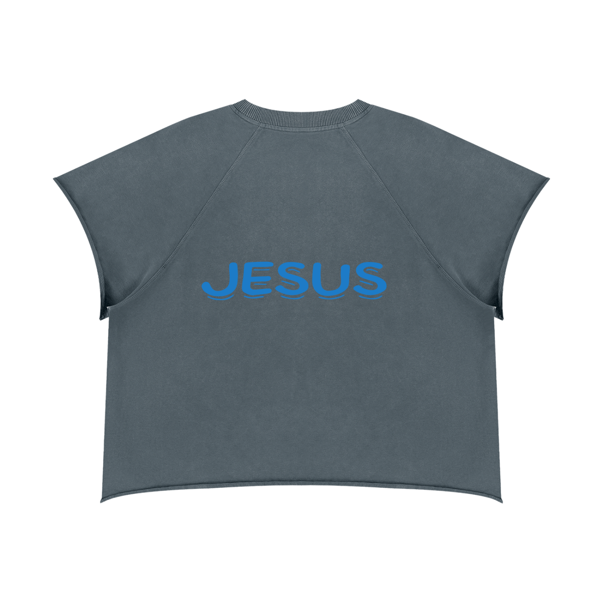 Unisex Vintage Wash Raw Edge Boxy T-Shirt
