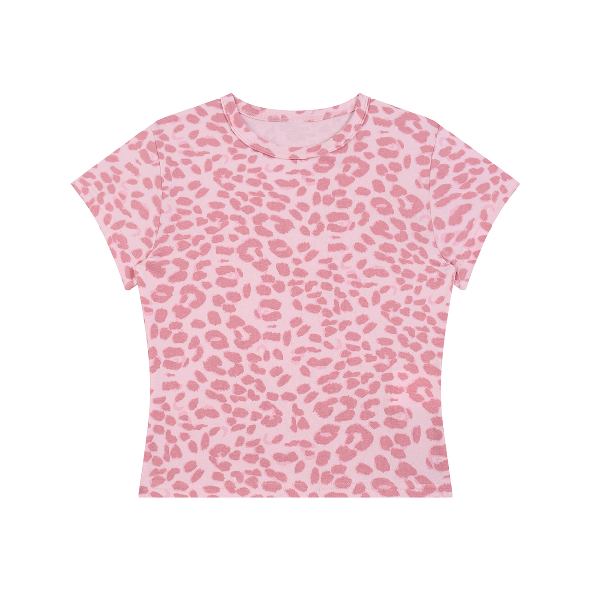Women’s Leopard Print Crop T-Shirt