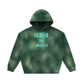 Unisex Sunfade Frayed Fleece Hoodie