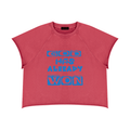 Unisex Vintage Wash Raw Edge Boxy T-Shirt