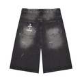 Men’s Vintage Wash Wide Leg Denim Shorts