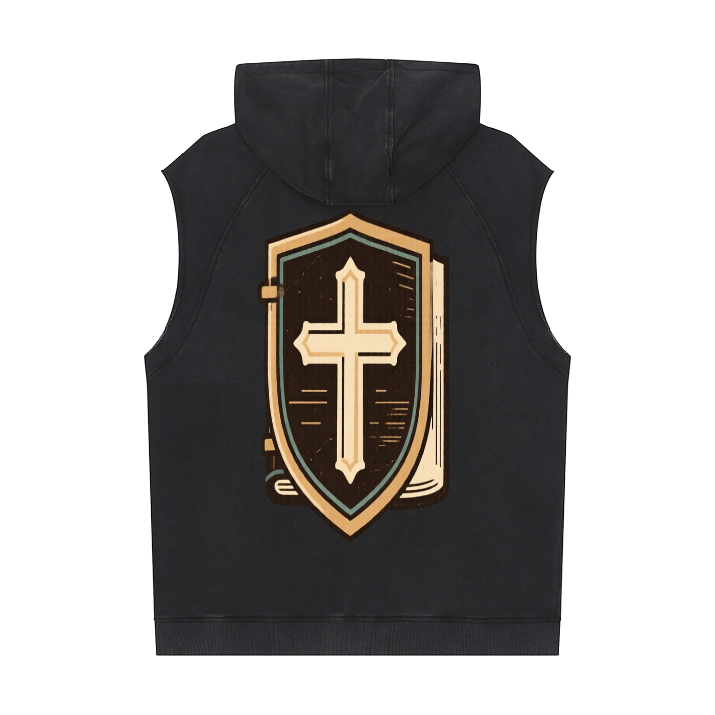 Snow Washed Sleeveless Hoodie