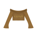 Women's Off-the-Shoulder Bell Sleeve Crop T-Shirt