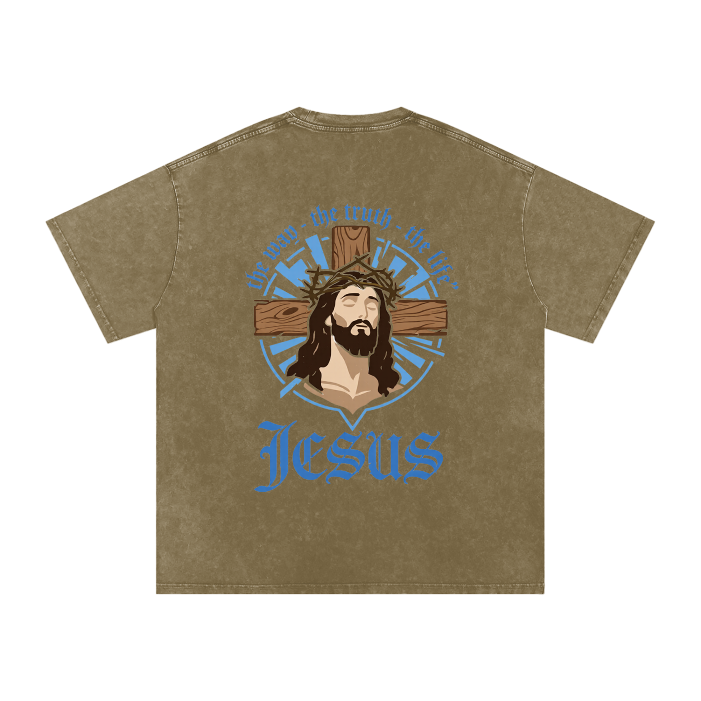 Snow Washed Oversized Cotton T-Shirt