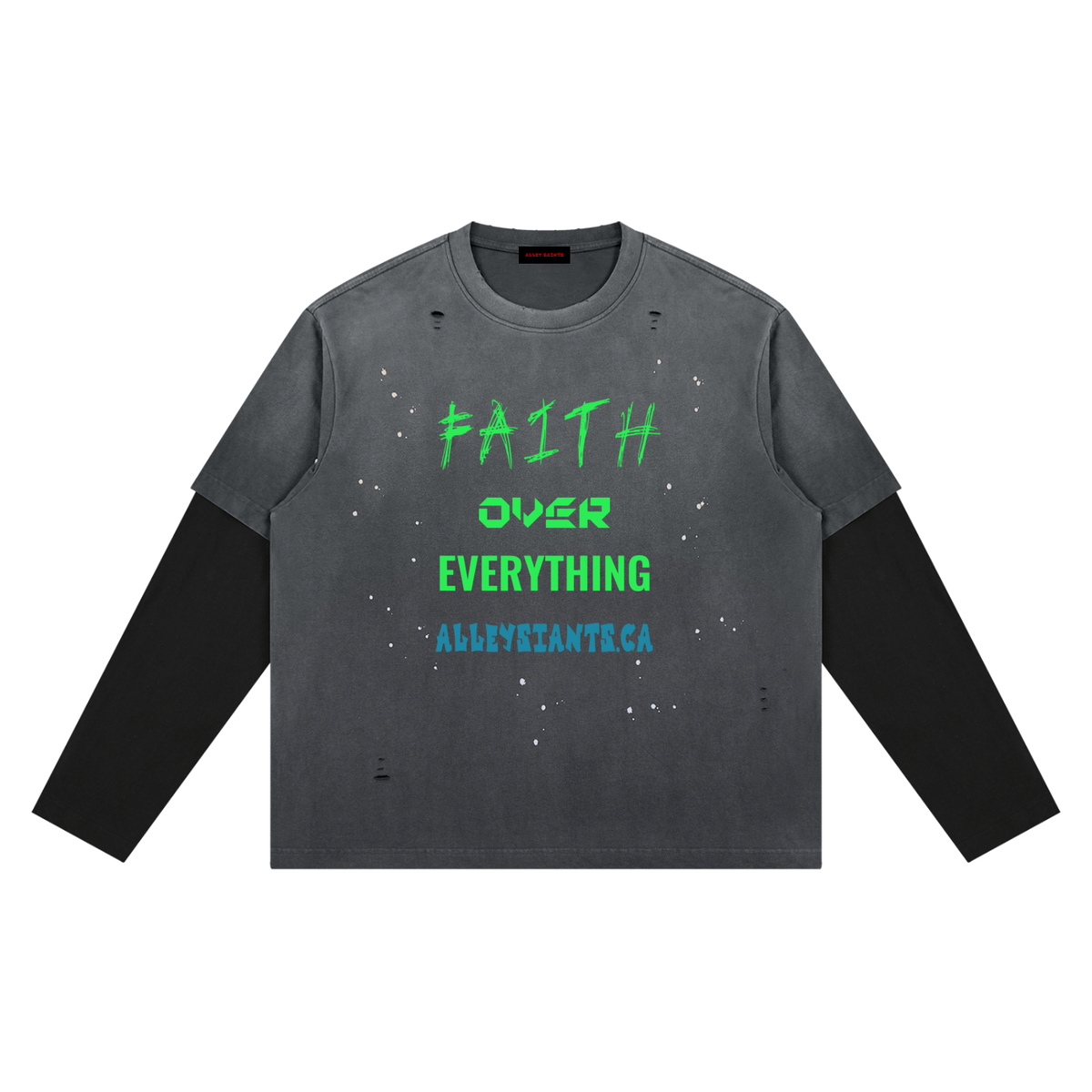 Unisex Vintage Wash Distressed Layer T-Shirt