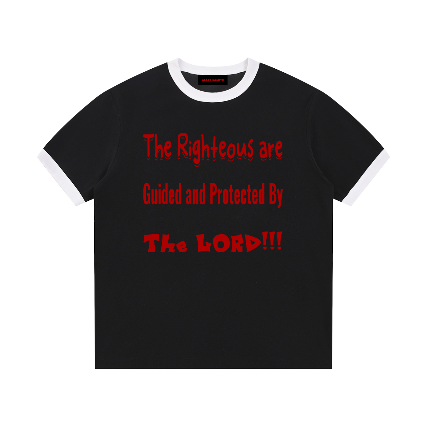 Contrast Edge Ribbed Crewneck T-Shirt
