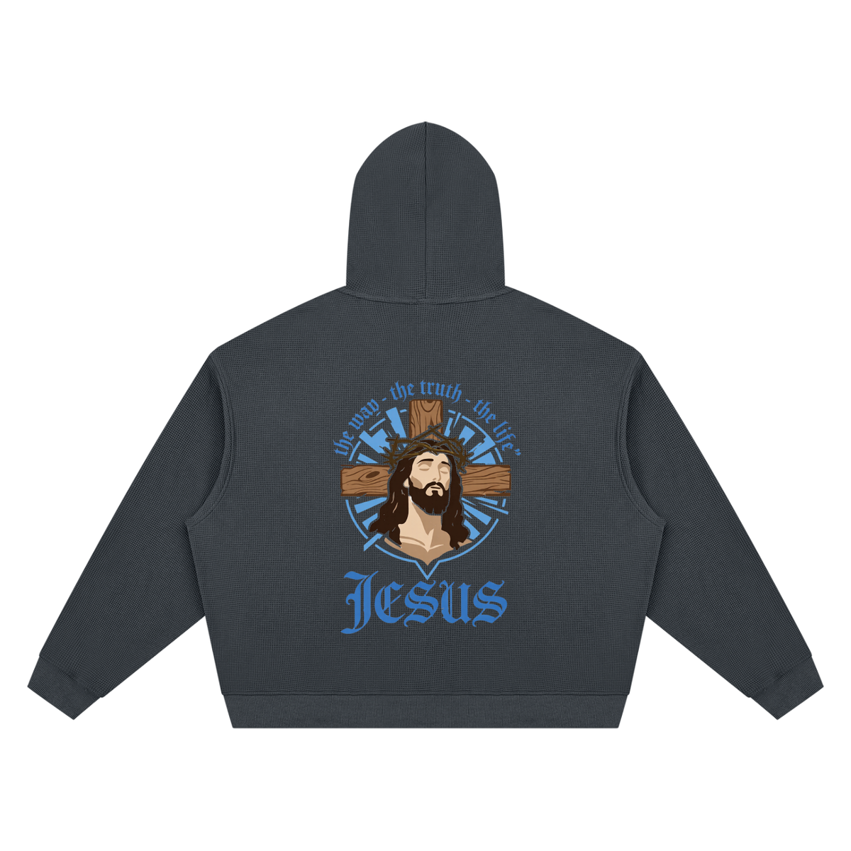 Unisex Waffle Boxy Hoodie