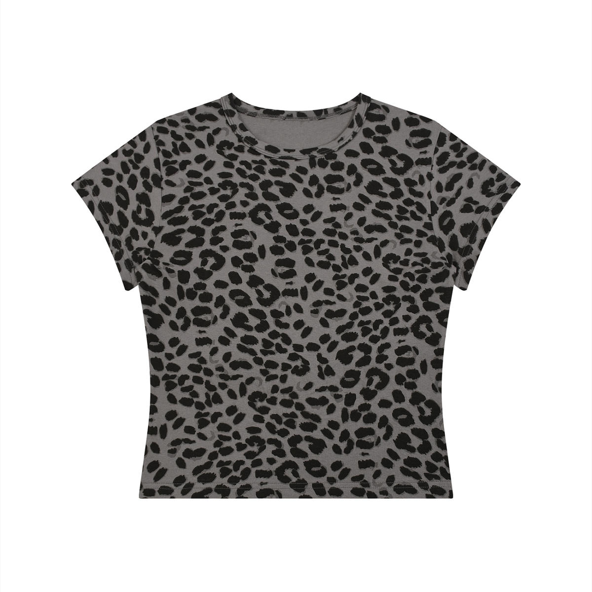 Women’s Leopard Print Crop T-Shirt