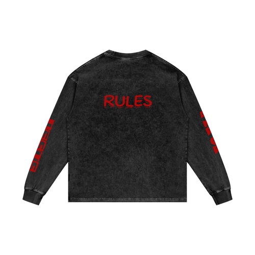 Acid Wash Oversize Long Sleeve T-Shirt
