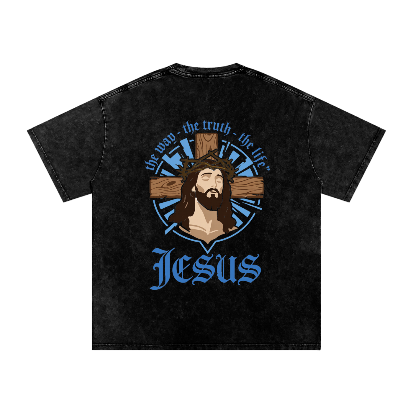 Snow Washed Oversized Cotton T-Shirt
