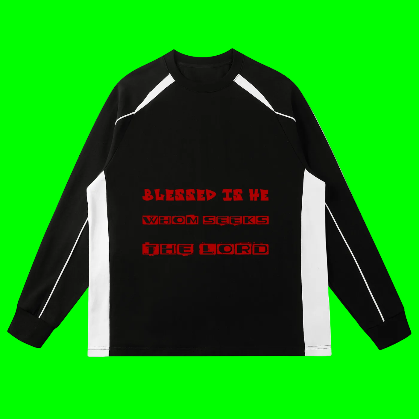 Contrast Panel Raglan Sweatshirt