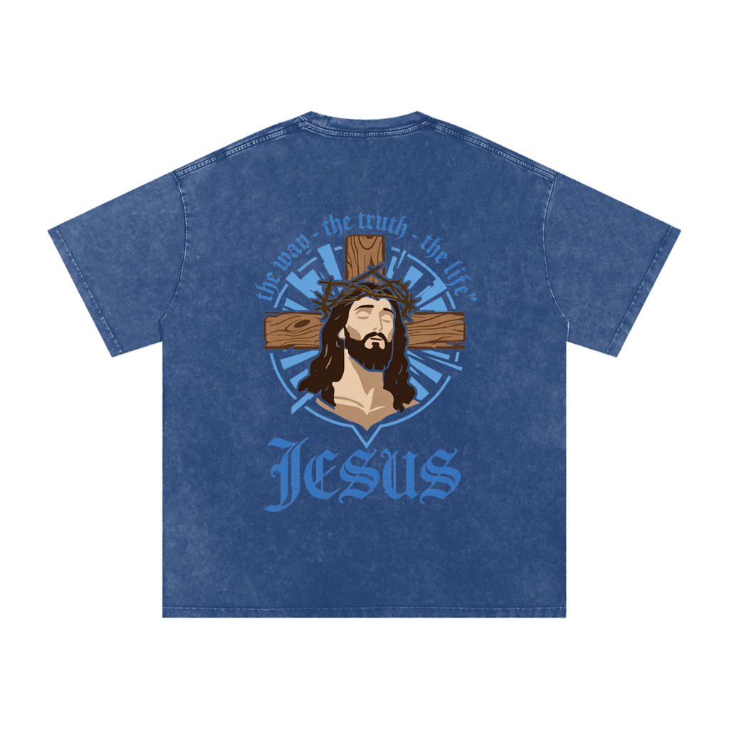 Snow Washed Oversized Cotton T-Shirt