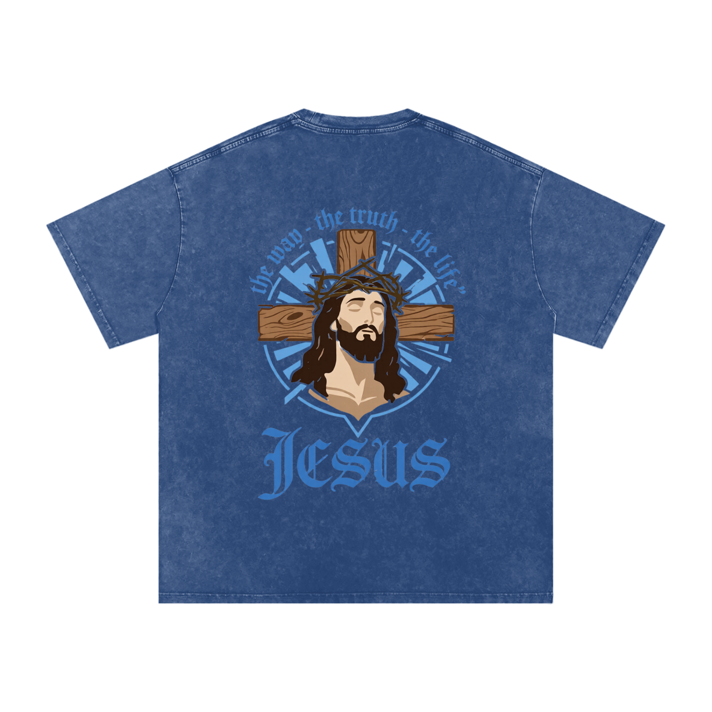 Snow Washed Oversized Cotton T-Shirt