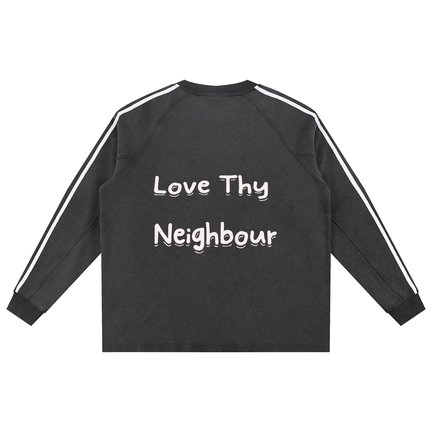 Snow Washed Contrast Tape Sweatshirt