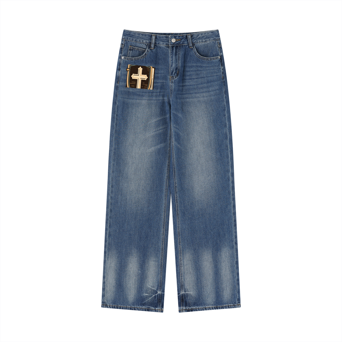 Women’s Vintage Wash Wide Leg Jeans