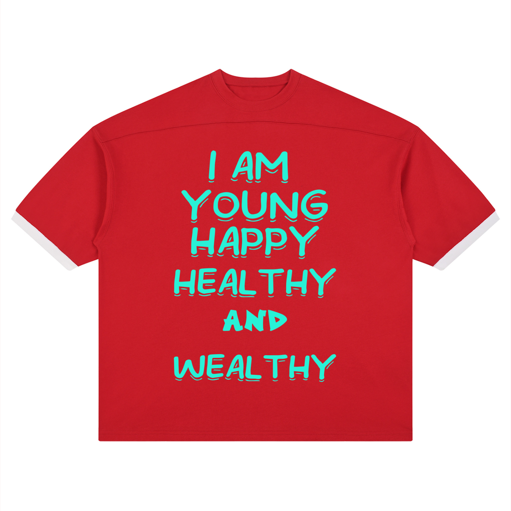 Unisex Color Block Drop Shoulder T-Shirt