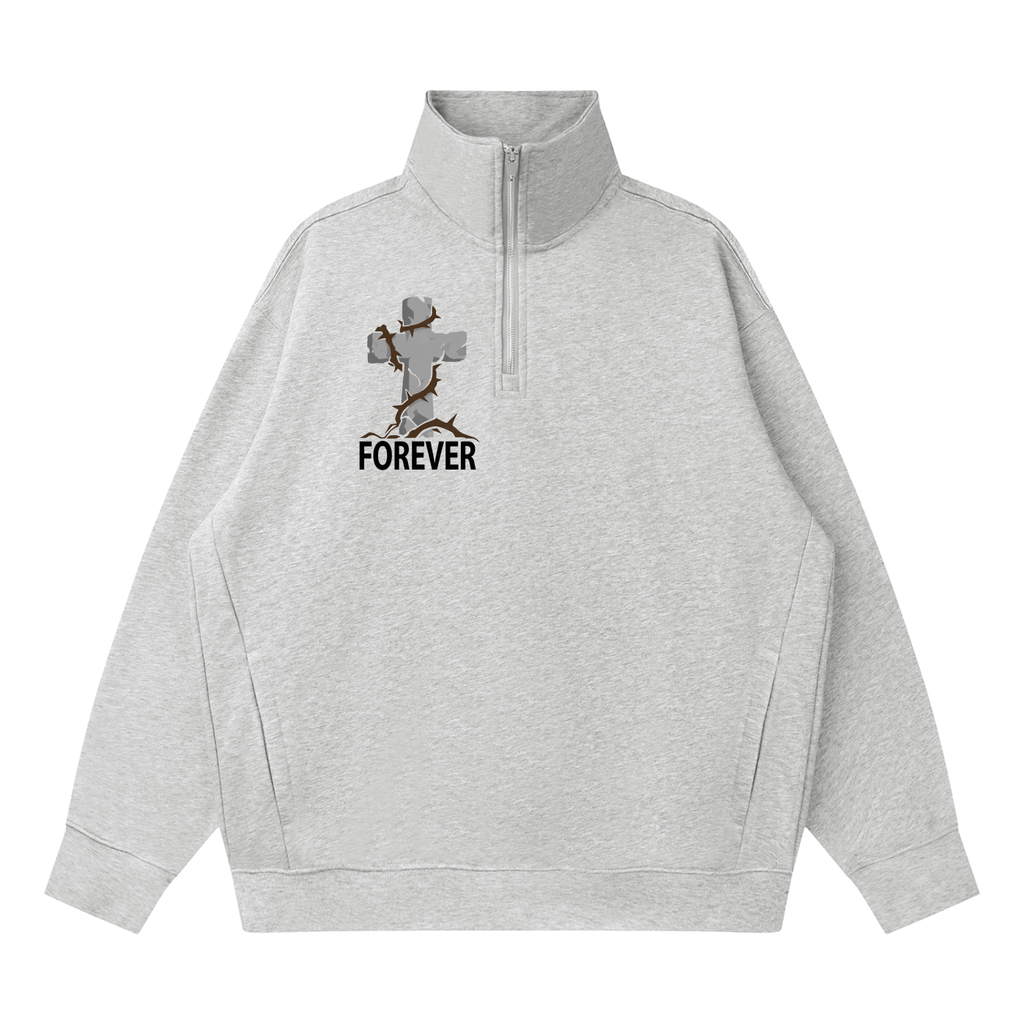 Quarter-Zip Drop Shoulder Sweatshirt