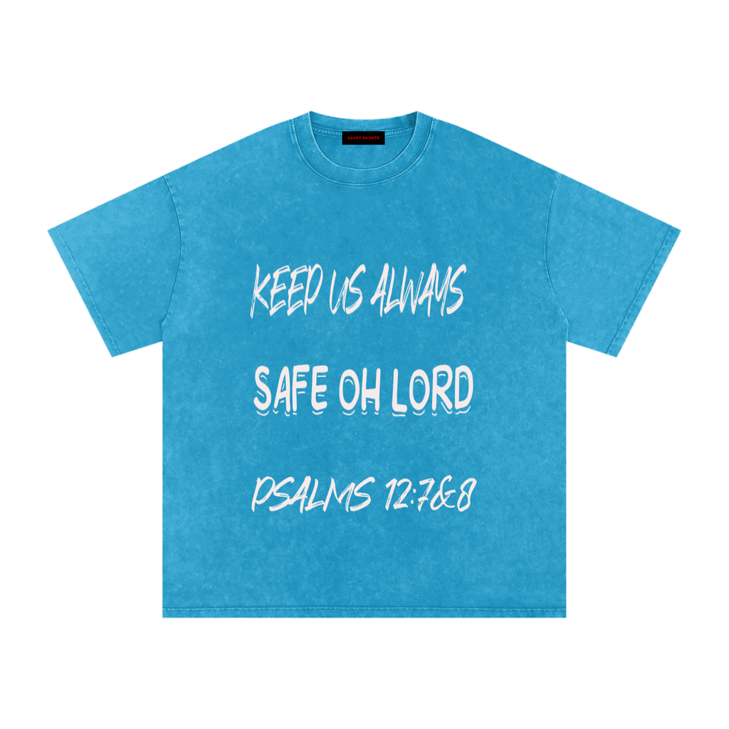 Snow Washed Oversized Cotton T-Shirt