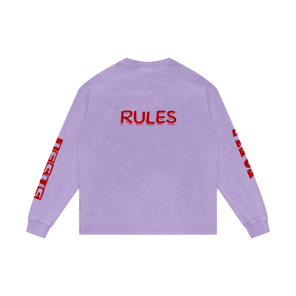 Acid Wash Oversize Long Sleeve T-Shirt