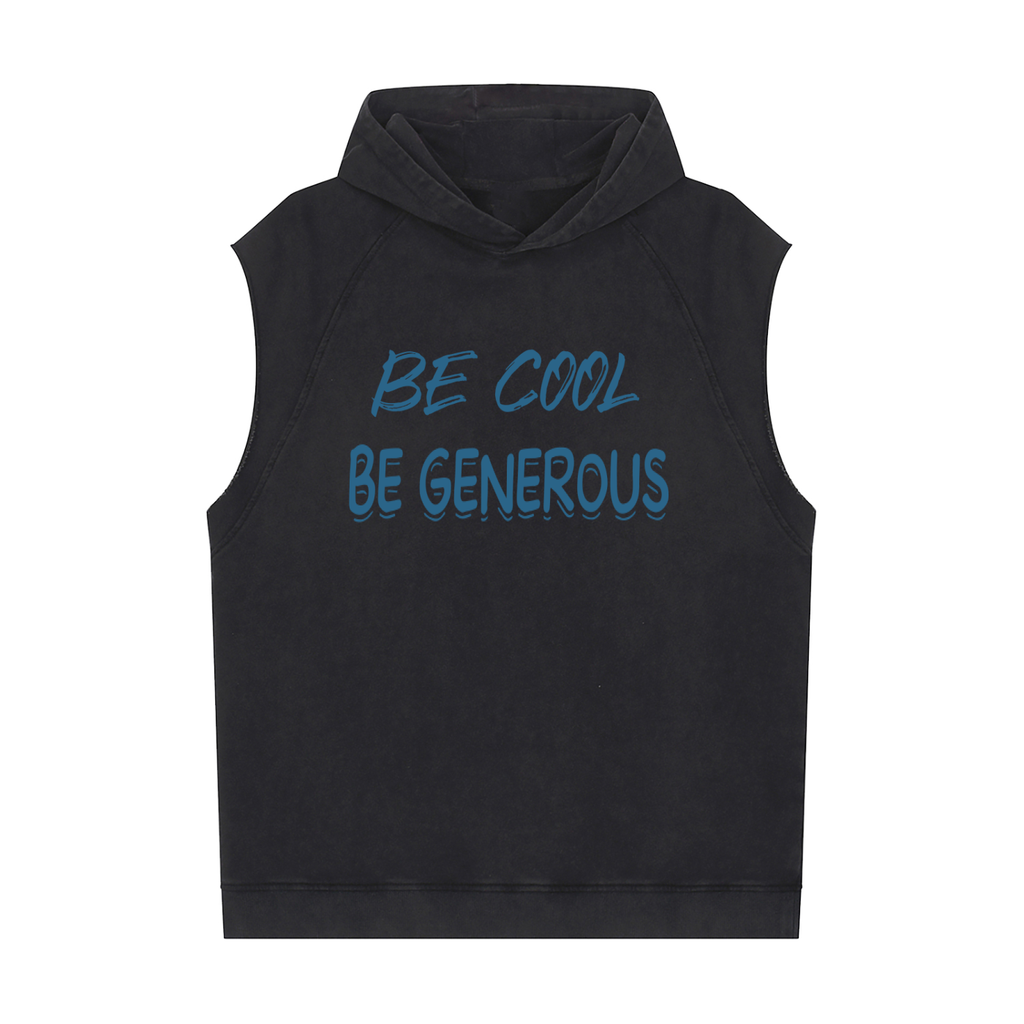 Snow Washed Sleeveless Hoodie