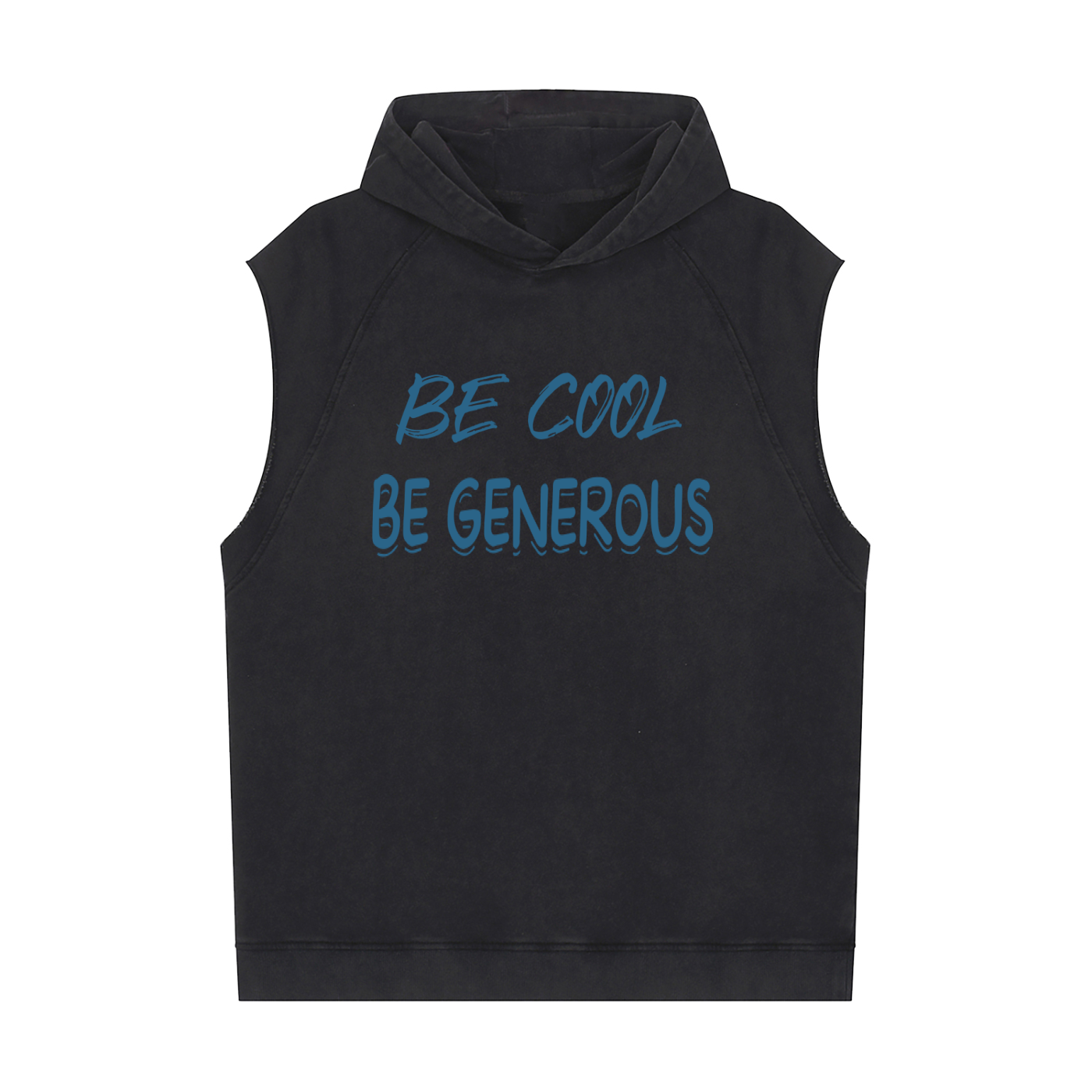 Snow Washed Sleeveless Hoodie