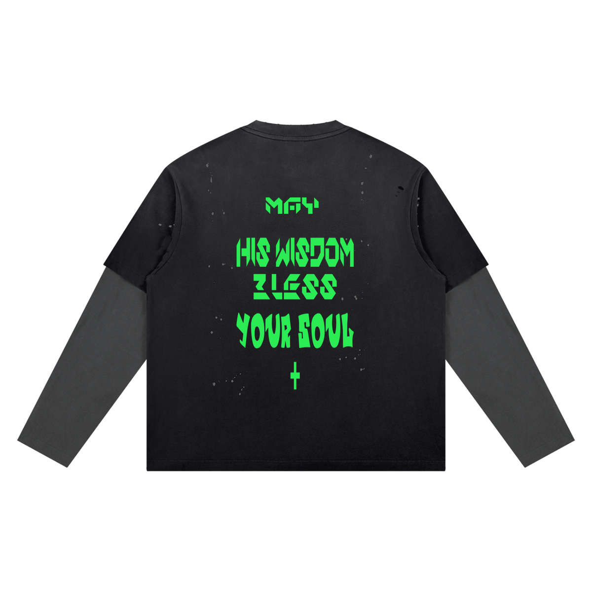 Unisex Vintage Wash Distressed Layer T-Shirt