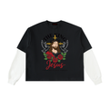 Layered Contrast Sleeve Cotton T-Shirt