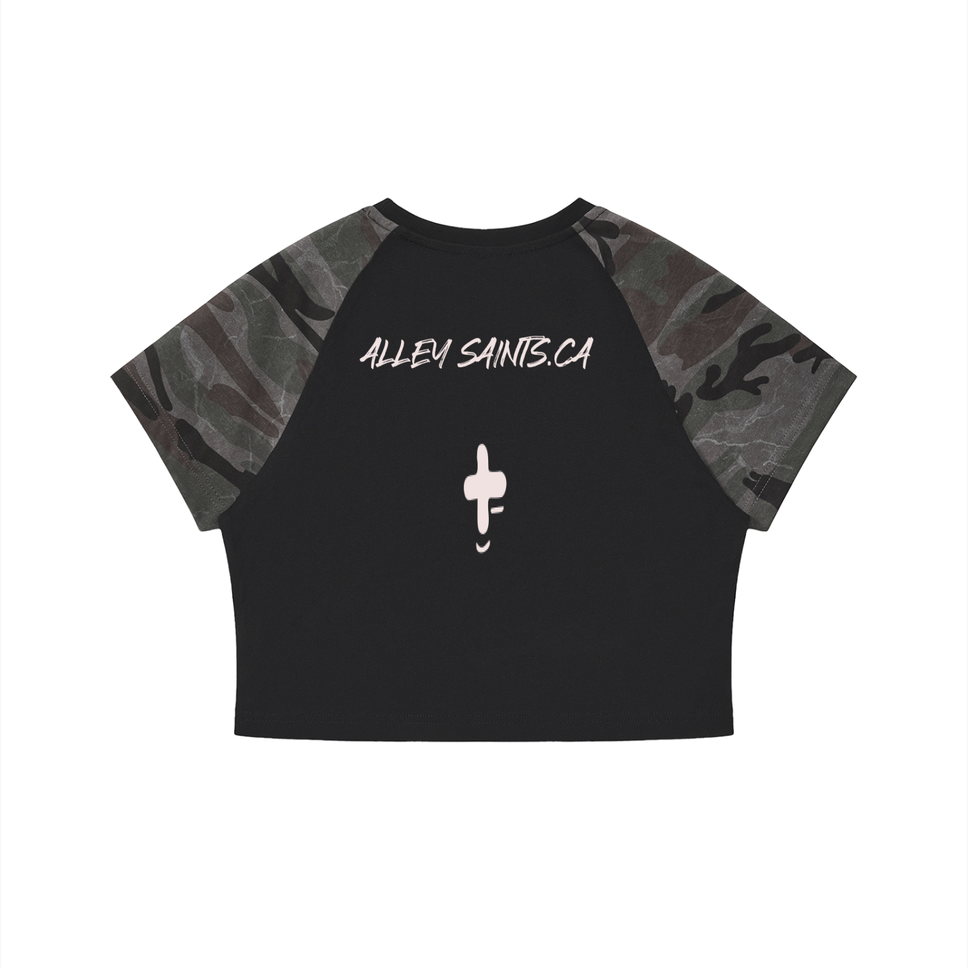 Women’s Camo Raglan Crop T-Shirt