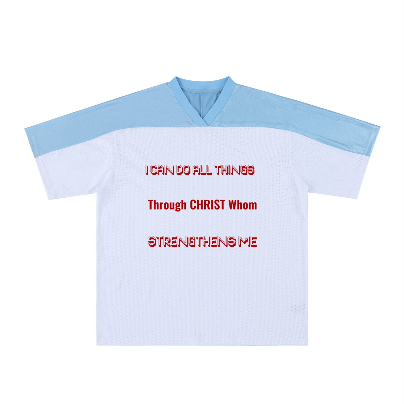 Oversized Mesh V-Neck Soccer Jersey