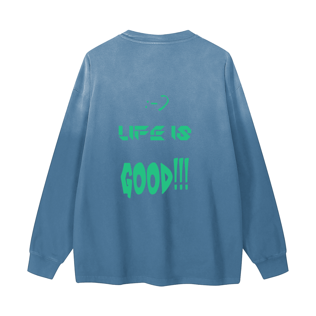Gradient Washed Long Sleeve T-Shirt