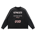 Mineral Wash Piping Raw Hem Sweatshirt