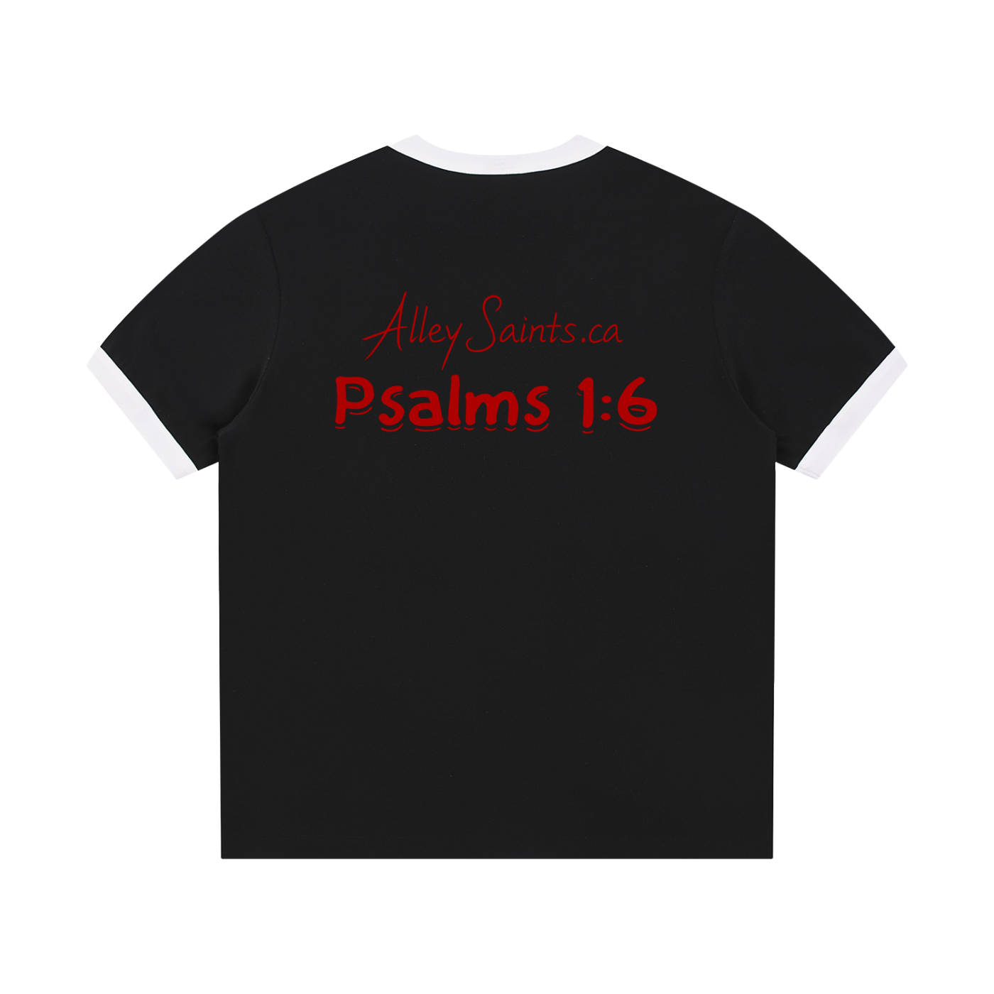 Contrast Edge Ribbed Crewneck T-Shirt