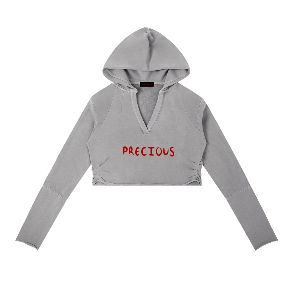 Vintage Washed Raw Edge Hoodie