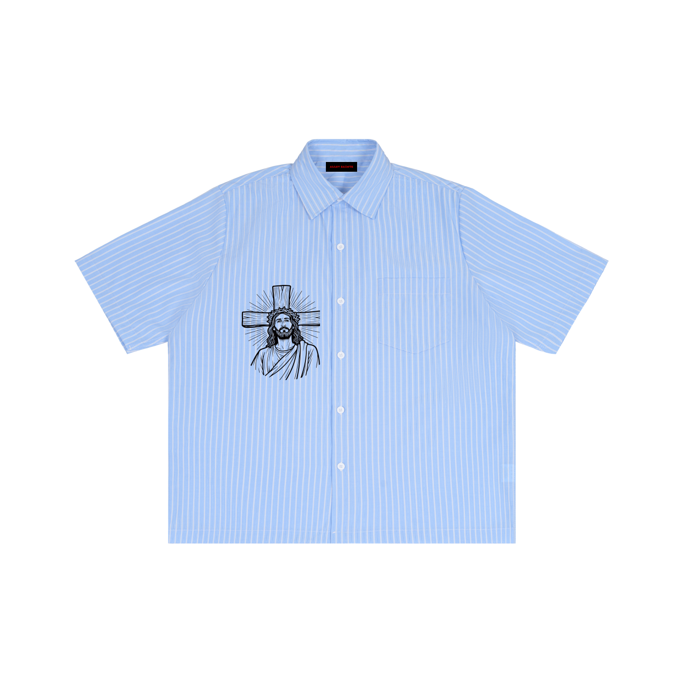 Striped Boxy Short Sleeve Shirt